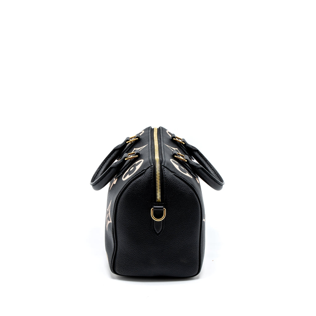 LOUIS VUITTON SPEEDY BANDOULIERE 25 BICOLOUR MONOGRAM EMPREINTE GHW (NEW VERSION)