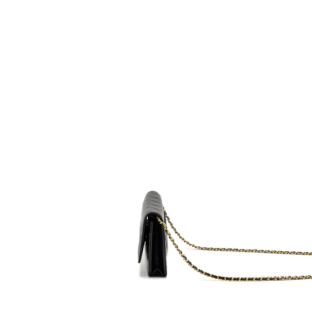 CHANEL CLASSIC WALLET ON CHAIN CAVIAR BLACK GHW(MICROCHIP)