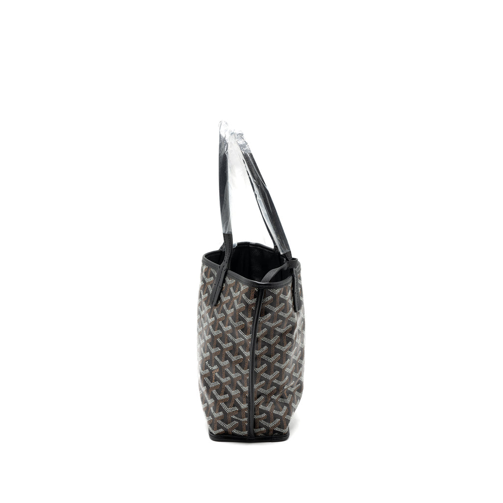 GOYARD MINI ANJOU TOTE BAG CANVAS / CALFSKIN BLACK SHW