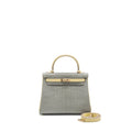 HERMES KELLY 25 ALLIGATOR MISSISSIPPIENSIS MATT GRIS PERLE / VANIELLE LGHW