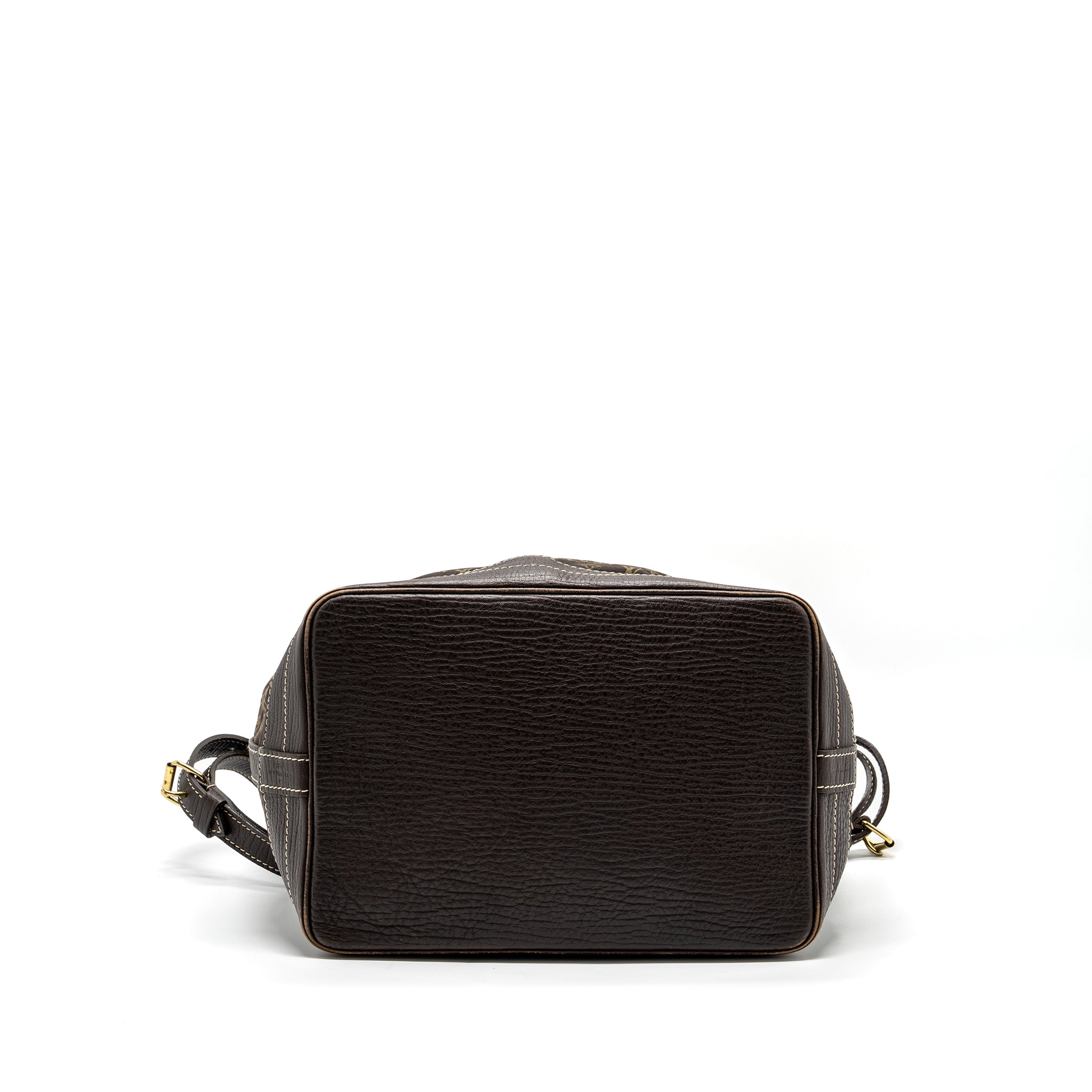 LOUIS VUITTON LIN NOE BAG FABRIC/LEATHER EBENE GHW