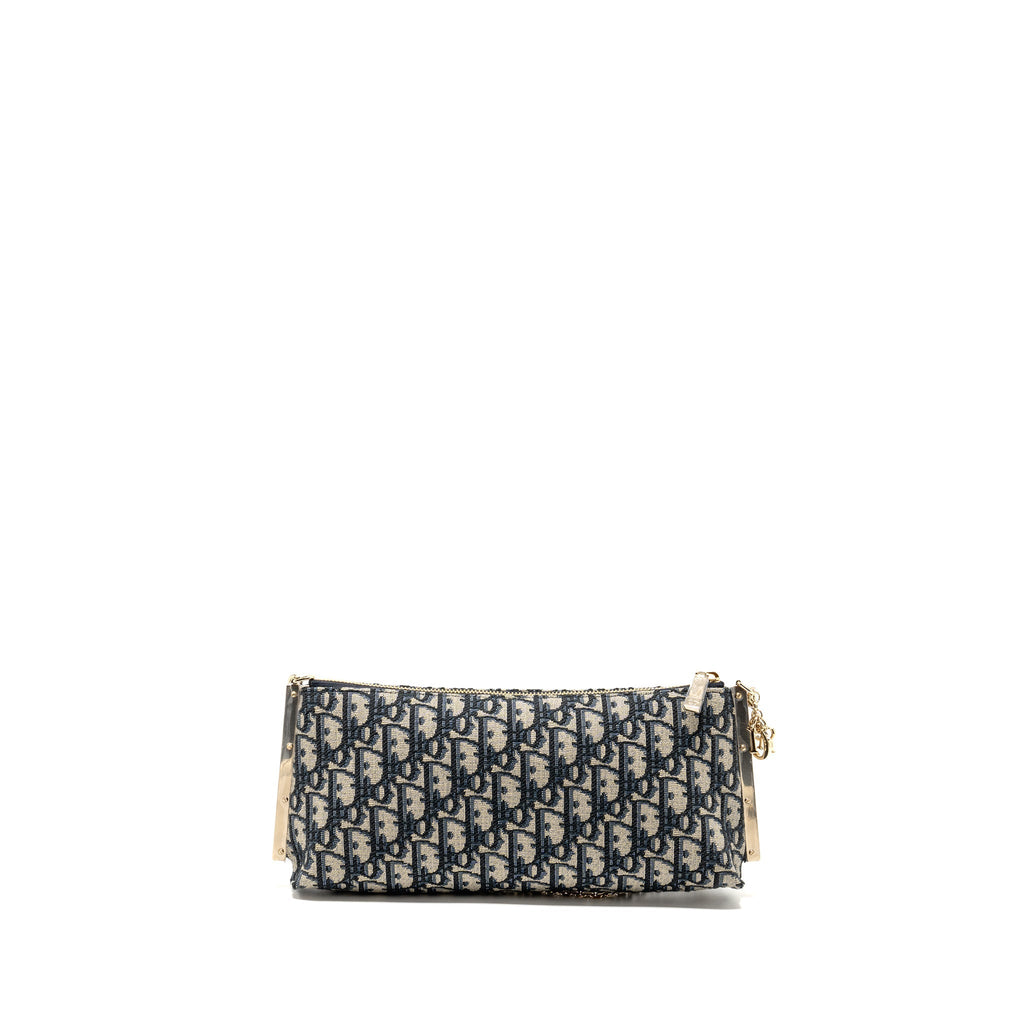 DIOR CLUB BAG BLUE OBLIQUE CANVAS LGHW