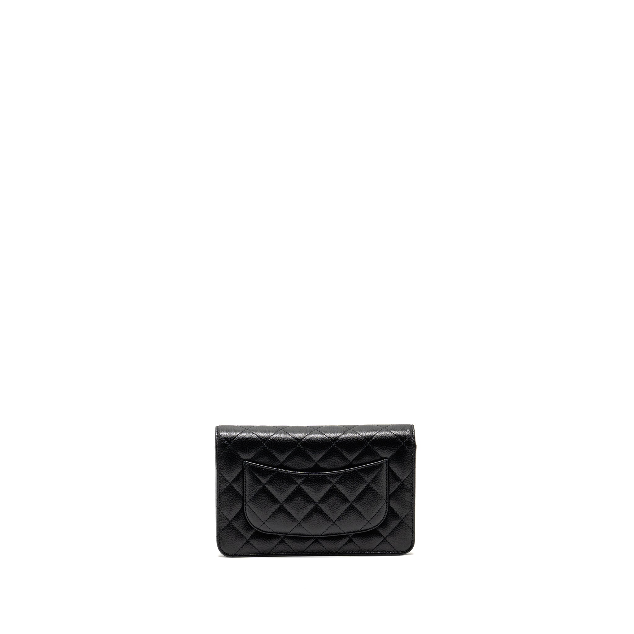 CHANEL CLASSIC WALLET ON CHAIN CAVIAR BLACK GHW(MICROCHIP)