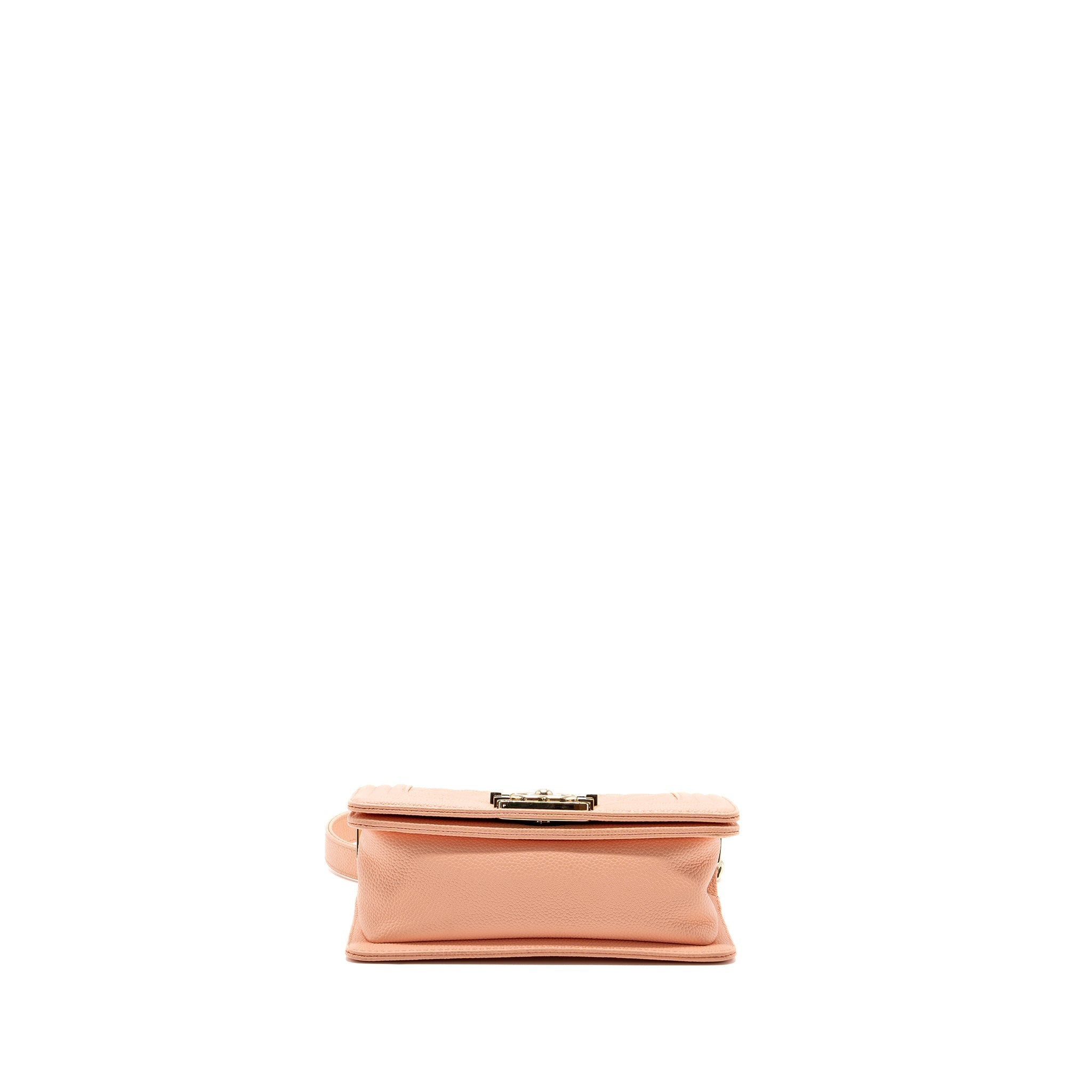 CHANEL SMALL BOY BAG CAVIAR LIGHT PINK LGHW