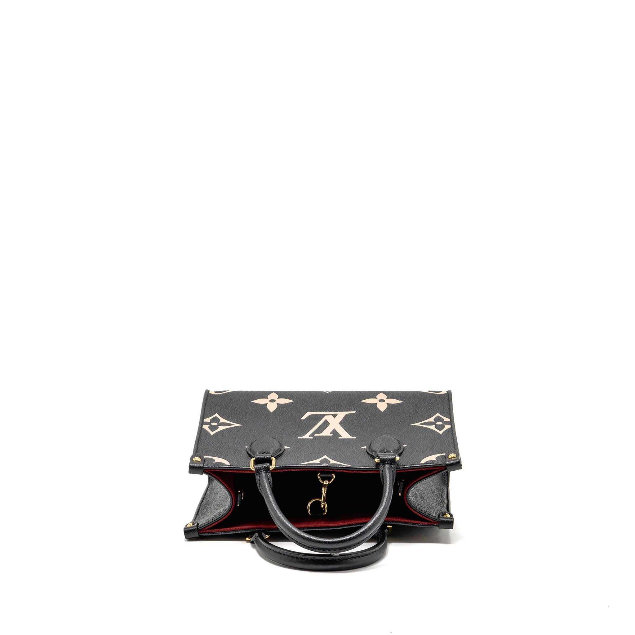 LOUIS VUITTON ONTHEGO BB BICOLOUR MONOGRAM EMPREINTE LEATHER BLACK/BEIGE GHW