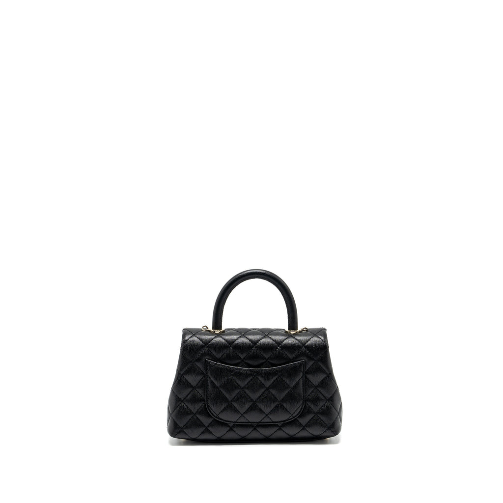 CHANEL SMALL COCO HANDLE CAVIAR BLACK LGHW
