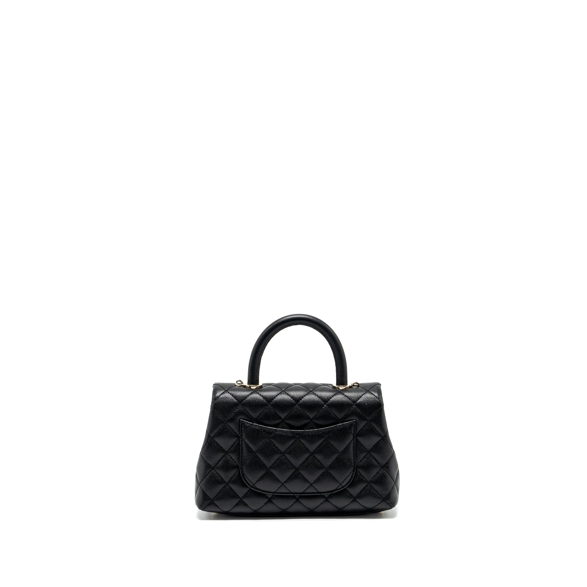 CHANEL SMALL COCO HANDLE CAVIAR BLACK LGHW