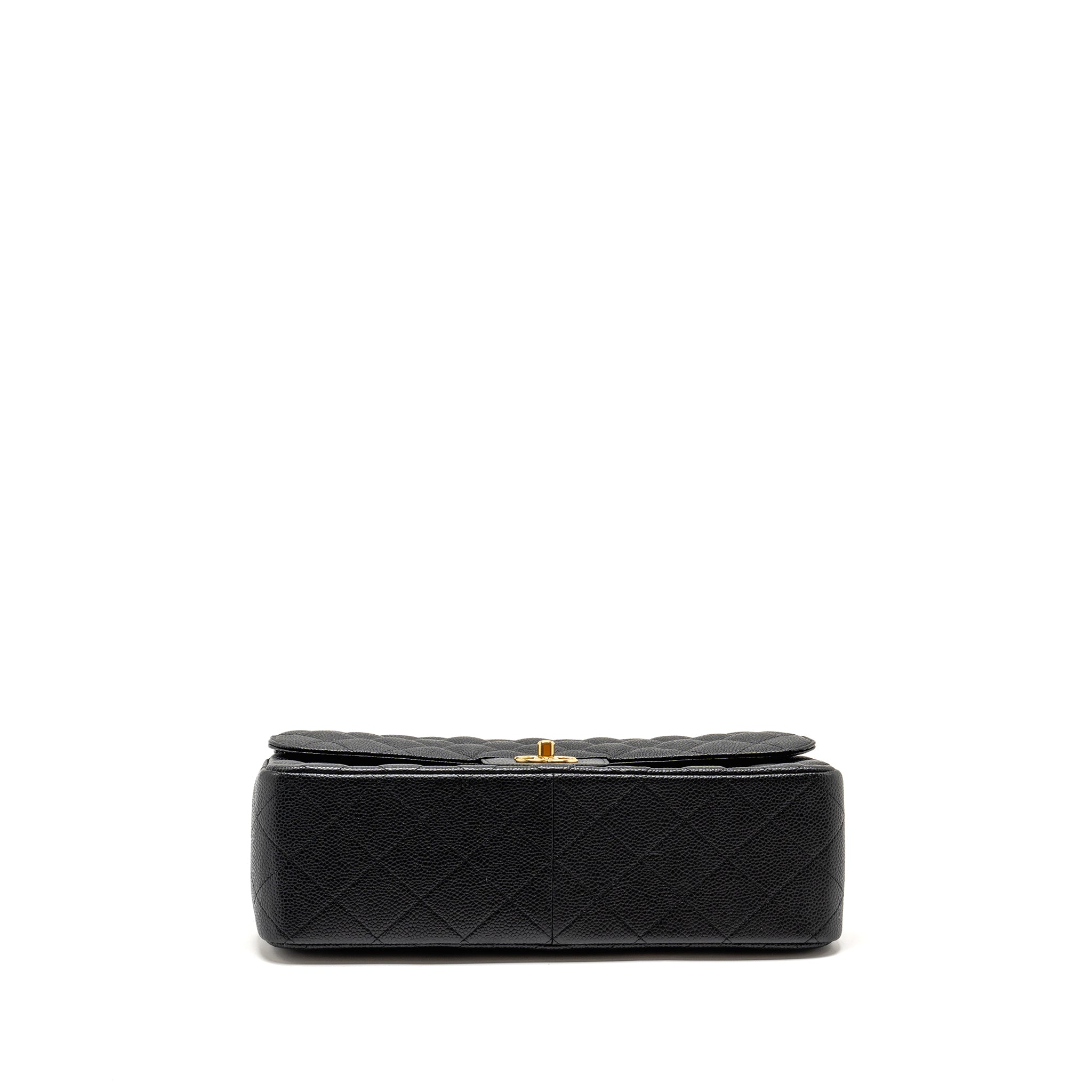 CHANEL JUMBO CLASSIC DOUBLE FLAP BAG CAVIAR BLACK GHW
