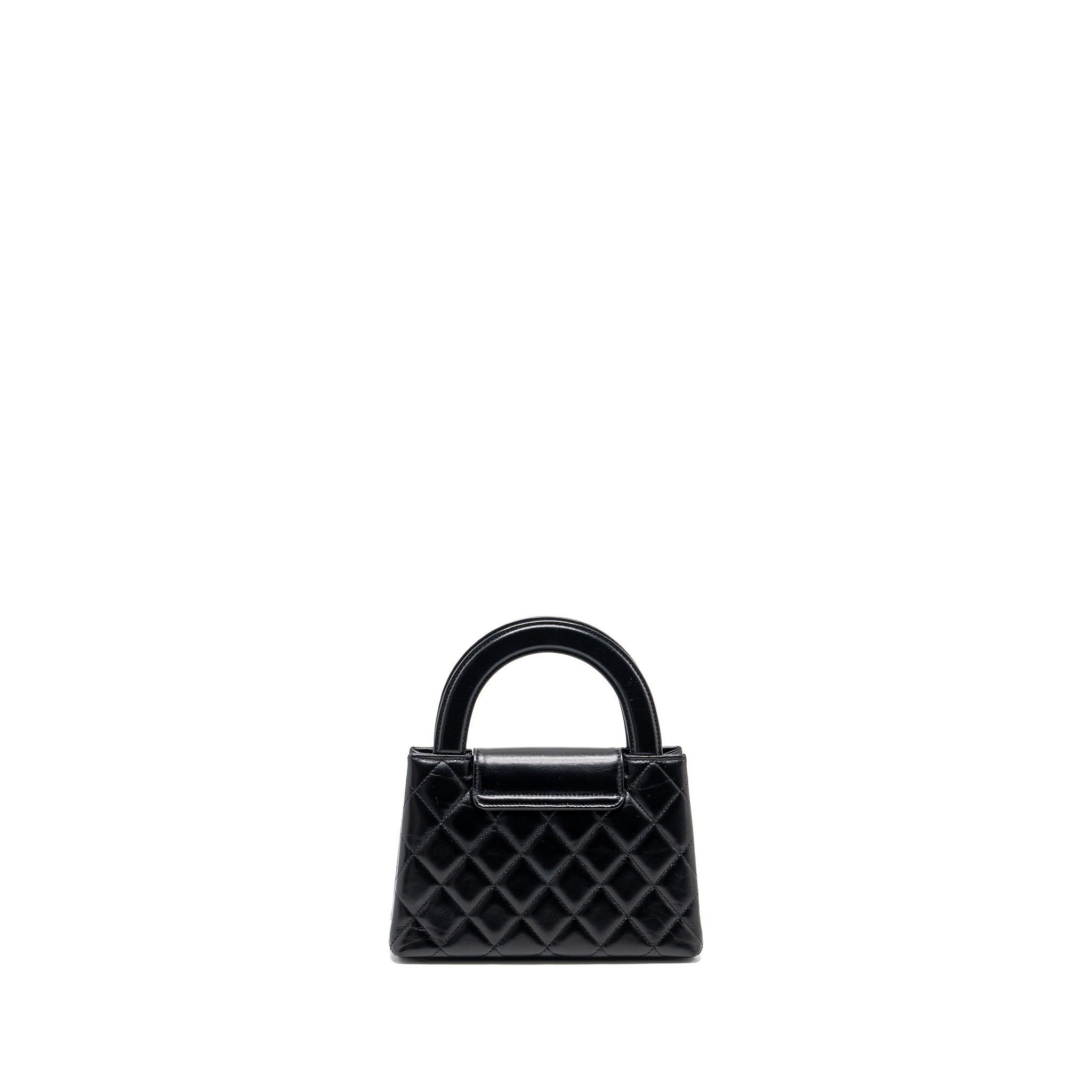 CHANEL 23K MINI SHOPPING TOTE CALFSKIN BLACK GHW(MICROCHIP)