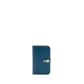HERMES DOGON COMPACT WALLET SWIFT BLUE SHW