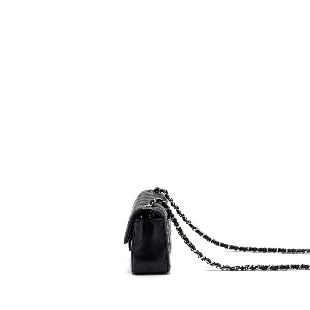 CHANEL MINI RECTANGULAR FLAP BAG LAMBSKIN BLACK SHW (MICROCHIP)