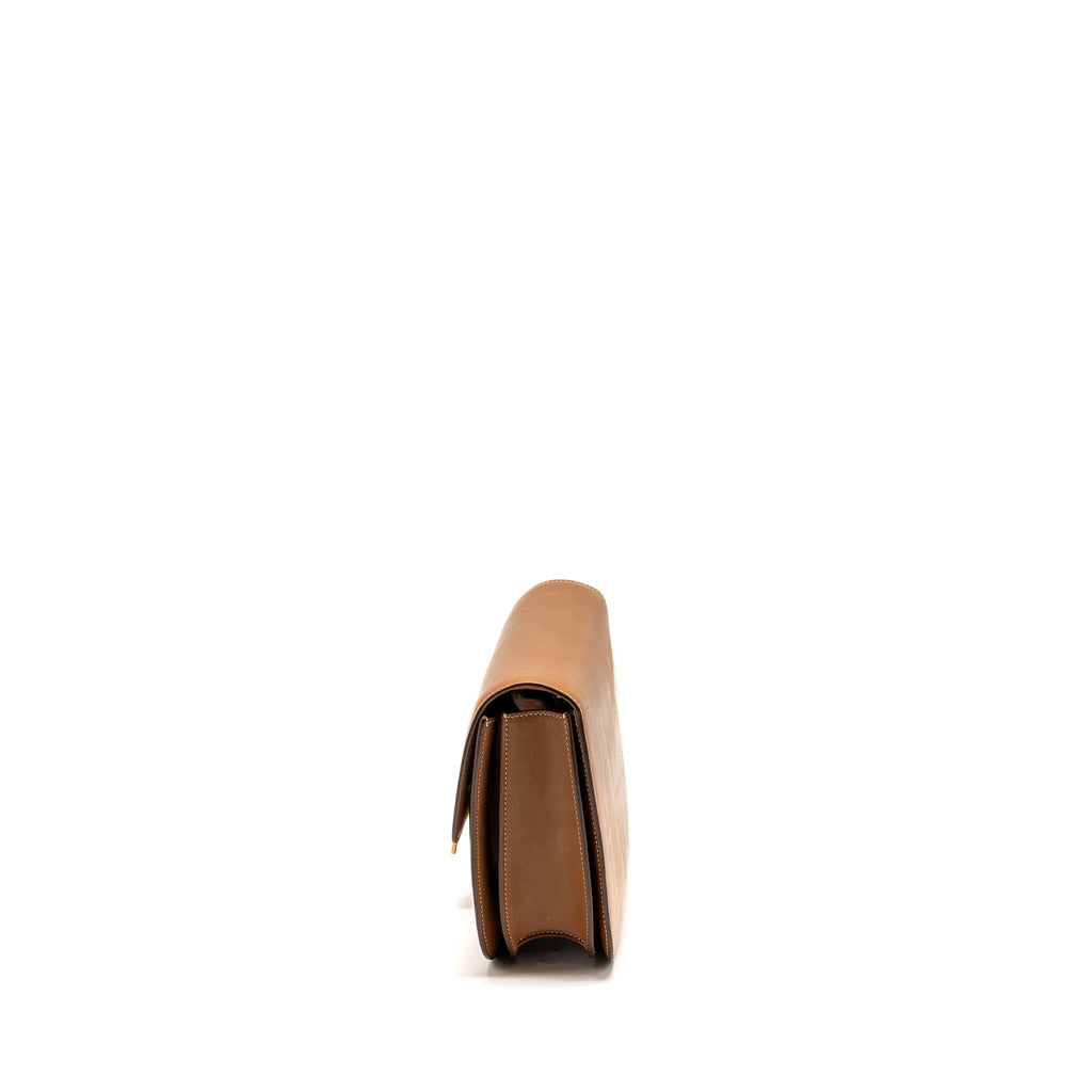 CELINE MEDIUM CLASSIC BOX BAG CALFSKIN BROWN GHW