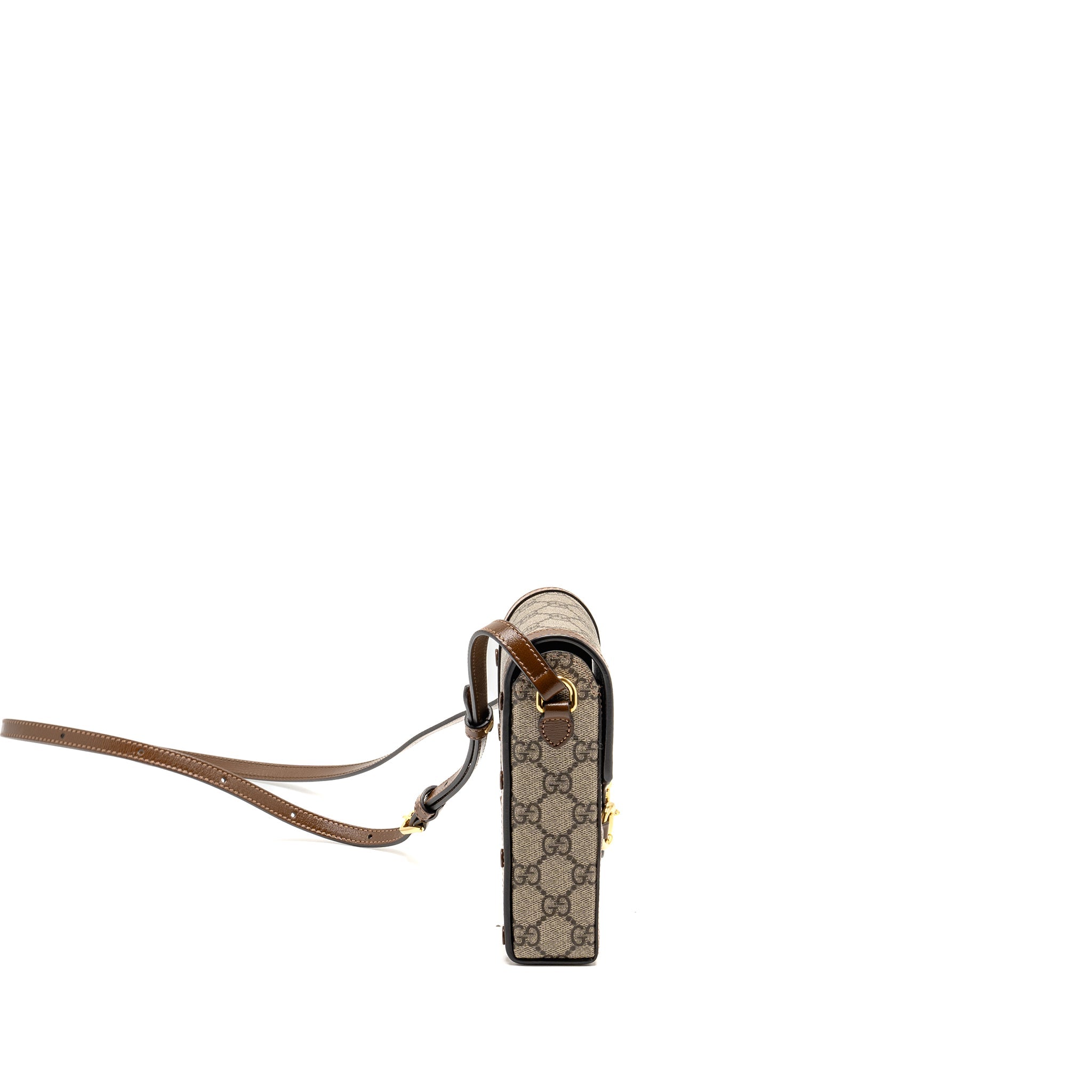 GUCCI HORSEBIT 1955 MINI BAG GG SUPREME CANVAS BROWN/MULTICOLOURED GHW
