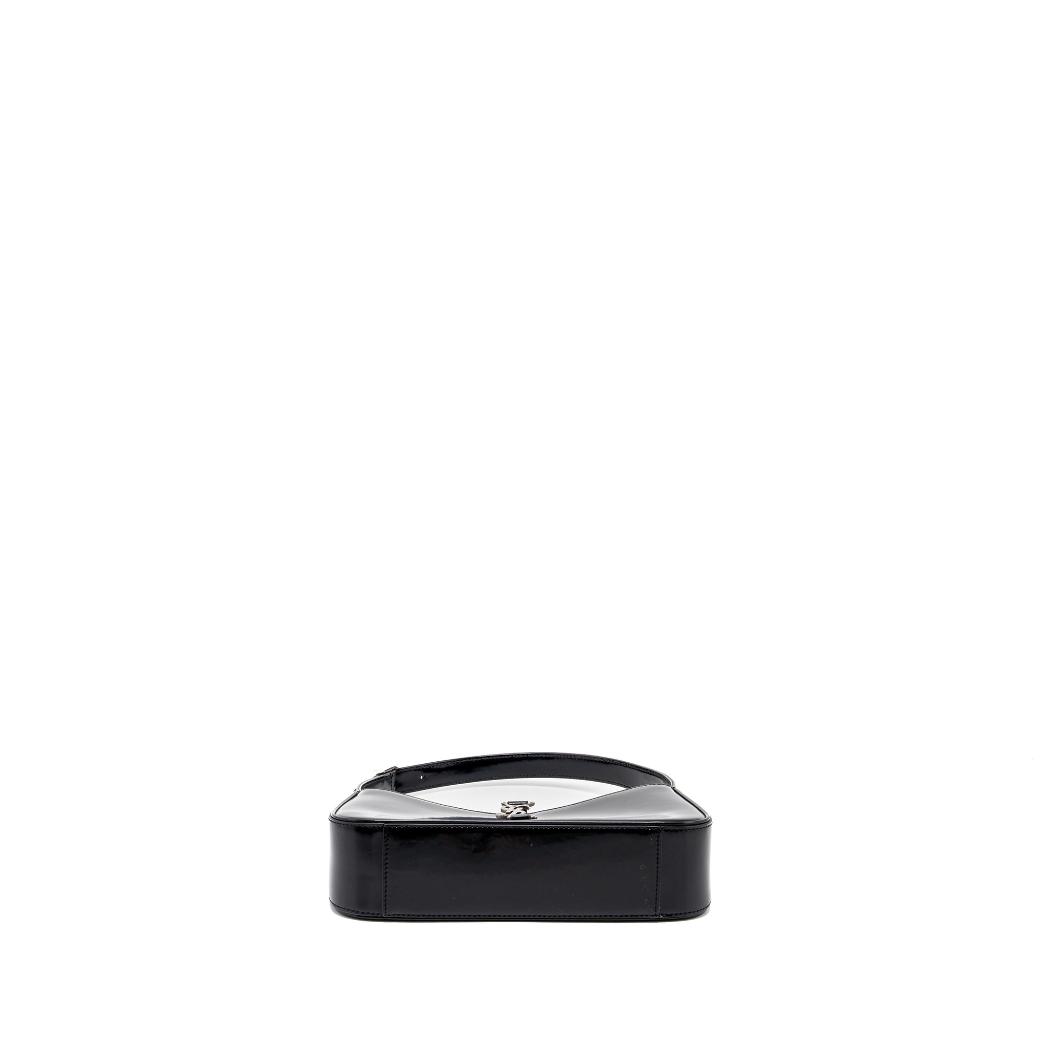 SAINT LAURENT LE 5 A 7 SHINY CALFSKIN BLACK SHW