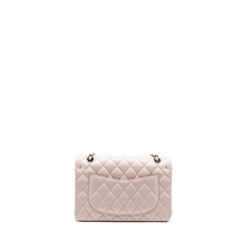 CHANEL SMALL CLASSIC DOUBLE FLAP BAG LAMBSKIN LIGHT PURPLE SHW (MICROCHIP)