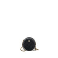 CHANEL PEARL CRUSH ROUND CLUTCH QUILTED VELVET BLACK LGHW