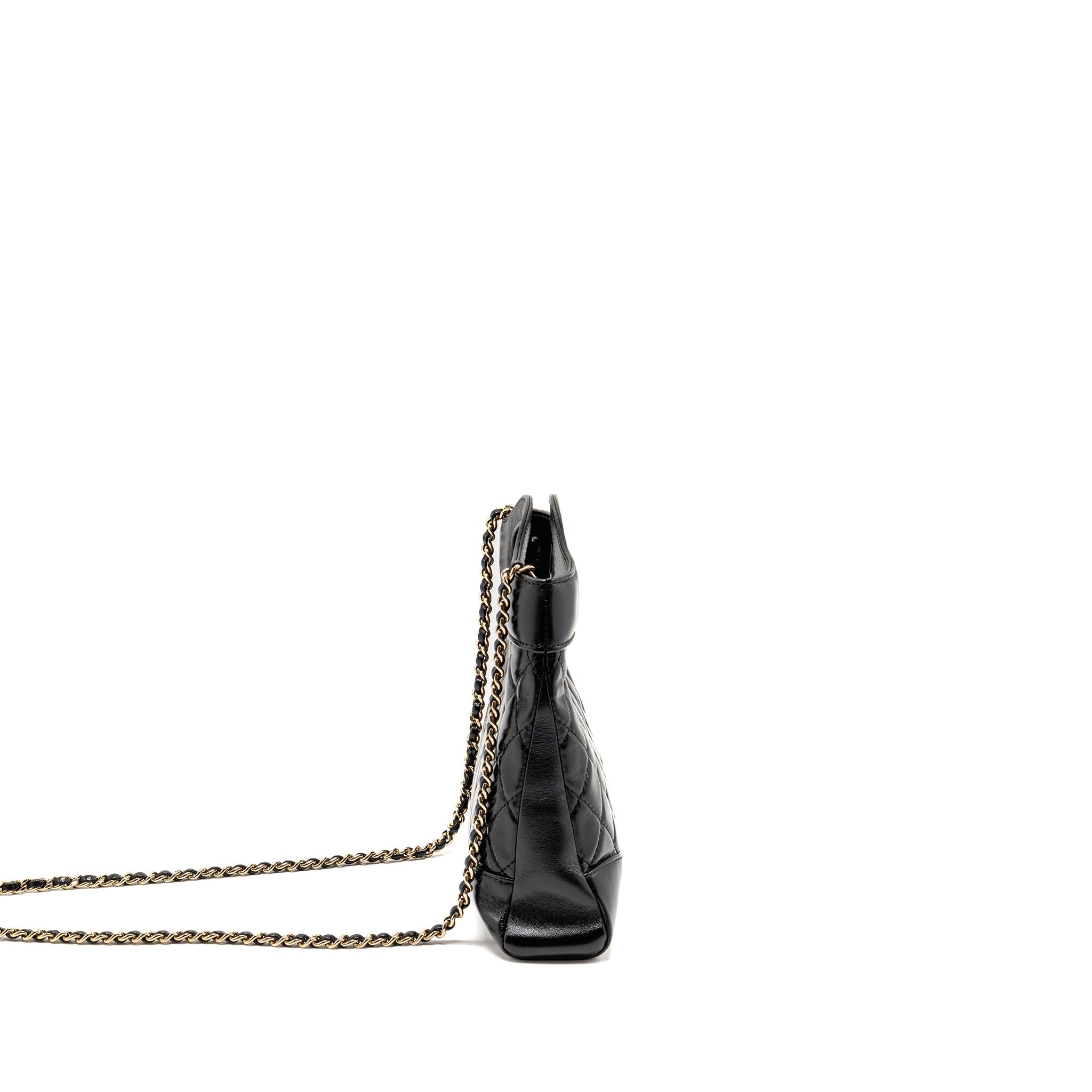 CHANEL MINI 31 BAG SHINY LAMBSKIN BLACK LGHW (MICROCHIP)