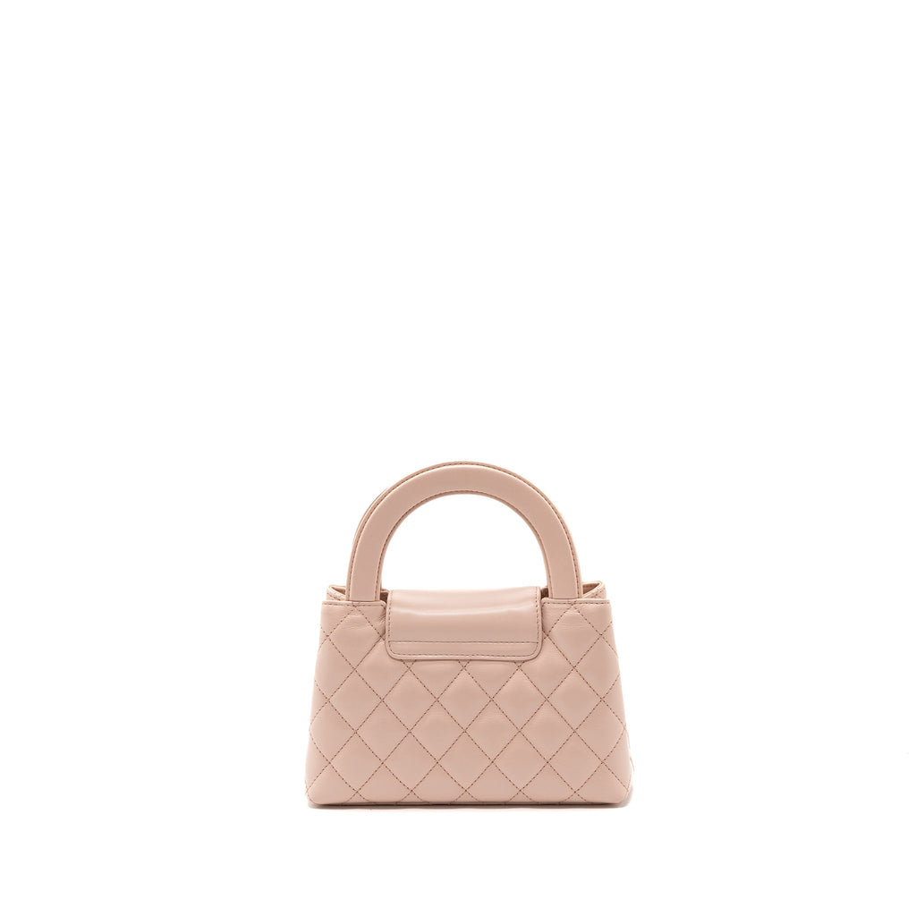 CHANEL 23K MINI SHOPPING BAG CALFSKIN LIGHT PINK GHW(MICROCHIP)