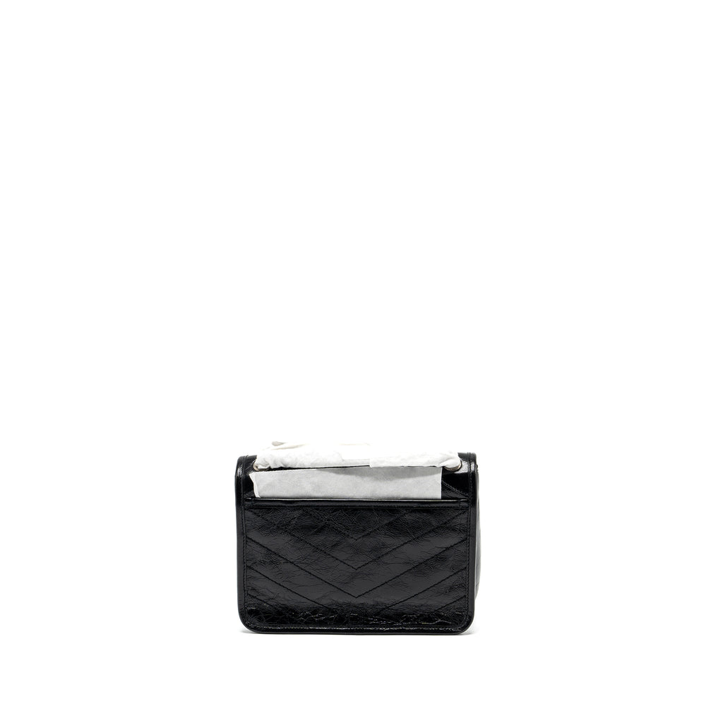 SAINT LAURENT NIKI BABY LEATHER BLACK SHW