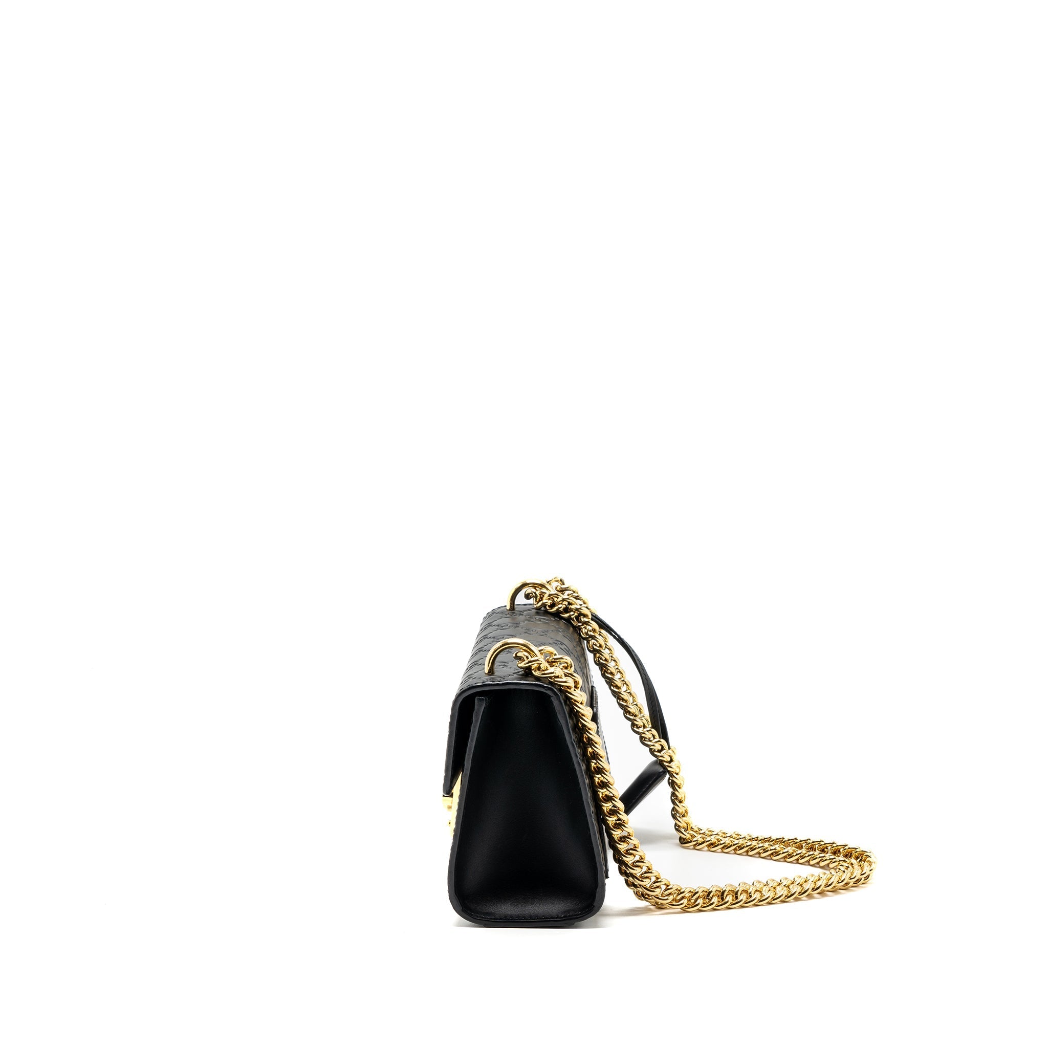 GUCCI SMALL PADLOCK CHAIN BAG CALFSKIN BLACK GHW