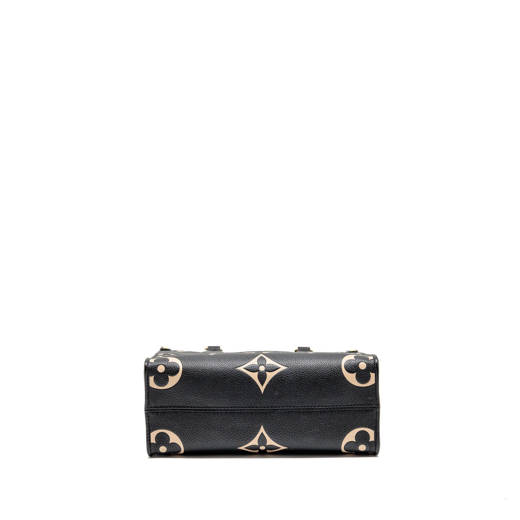 LOUIS VUITTON ONTHEGO BB BICOLOUR MONOGRAM EMPREINTE LEATHER BLACK/BEIGE GHW