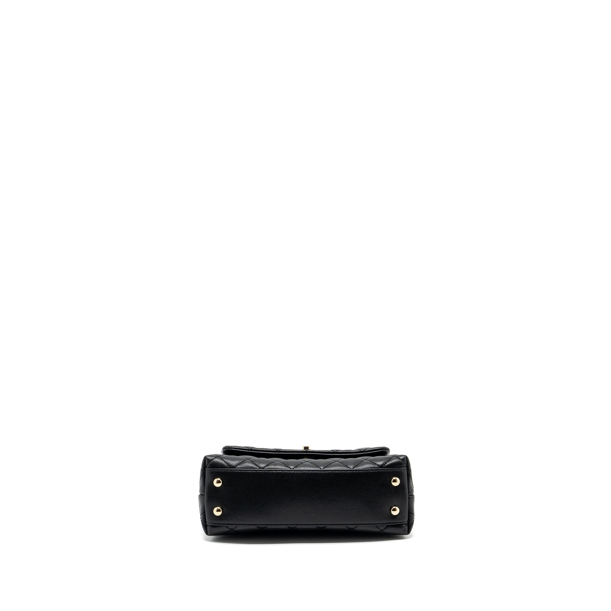 CHANEL SMALL COCO HANDLE CAVIAR BLACK LGHW