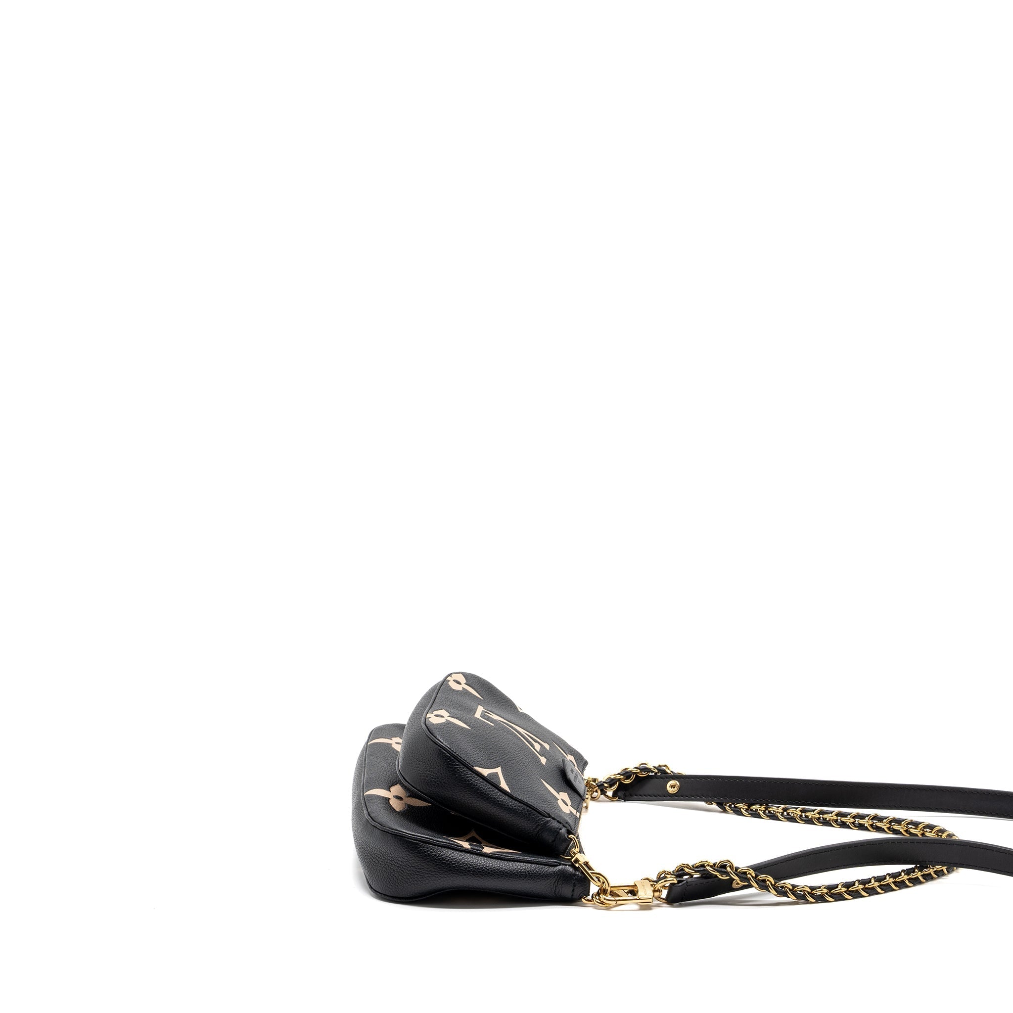 LOUIS VUITTON MULTI POCHETTE MONOGRAM EMPREINTE BLACK GHW