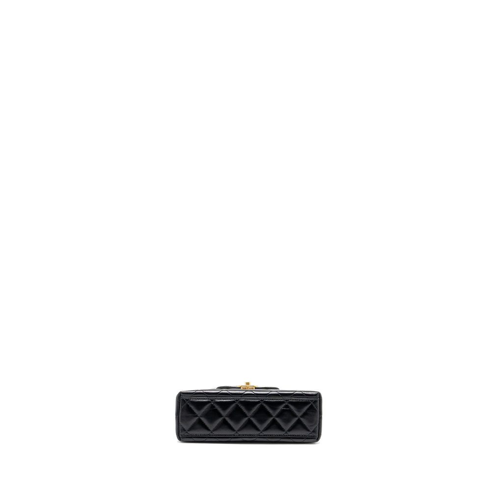 CHANEL 23K MINI SHOPPING TOTE CALFSKIN BLACK GHW(MICROCHIP)