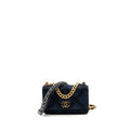 CHANEL 19 WALLET ON CHAIN LIMITED DENIM DARK BLUE MULTICOLOUR HARDWARE (MICROCHIP)