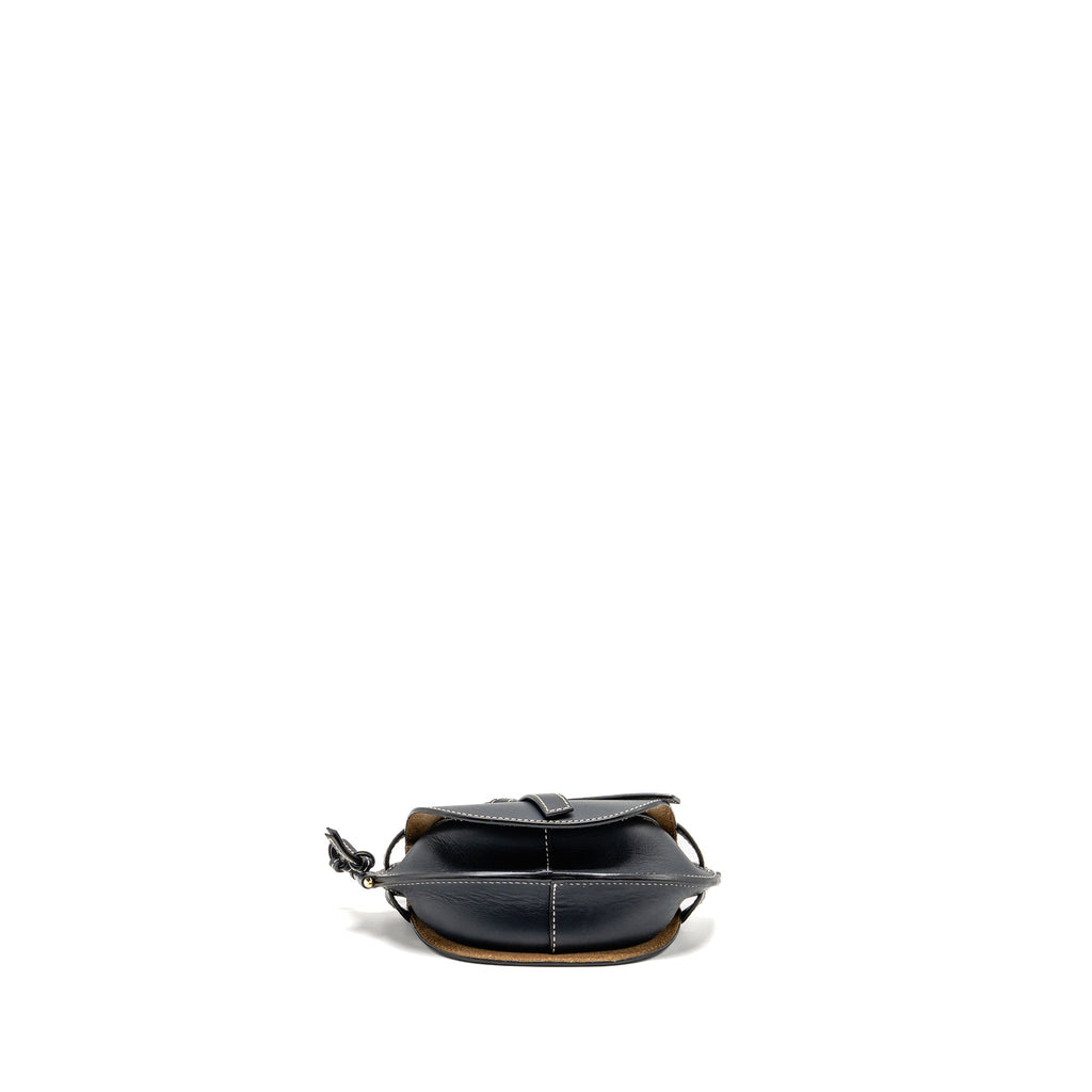 LOEWE MINI GATE BAG CALFSKIN DARK BLUE GHW