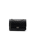 CHANEL LARGE 2.55 REISSUE FLAP BAG AGED CALFSKIN BLACK RUTHENIUM HARDWARE (MICROCHIP)