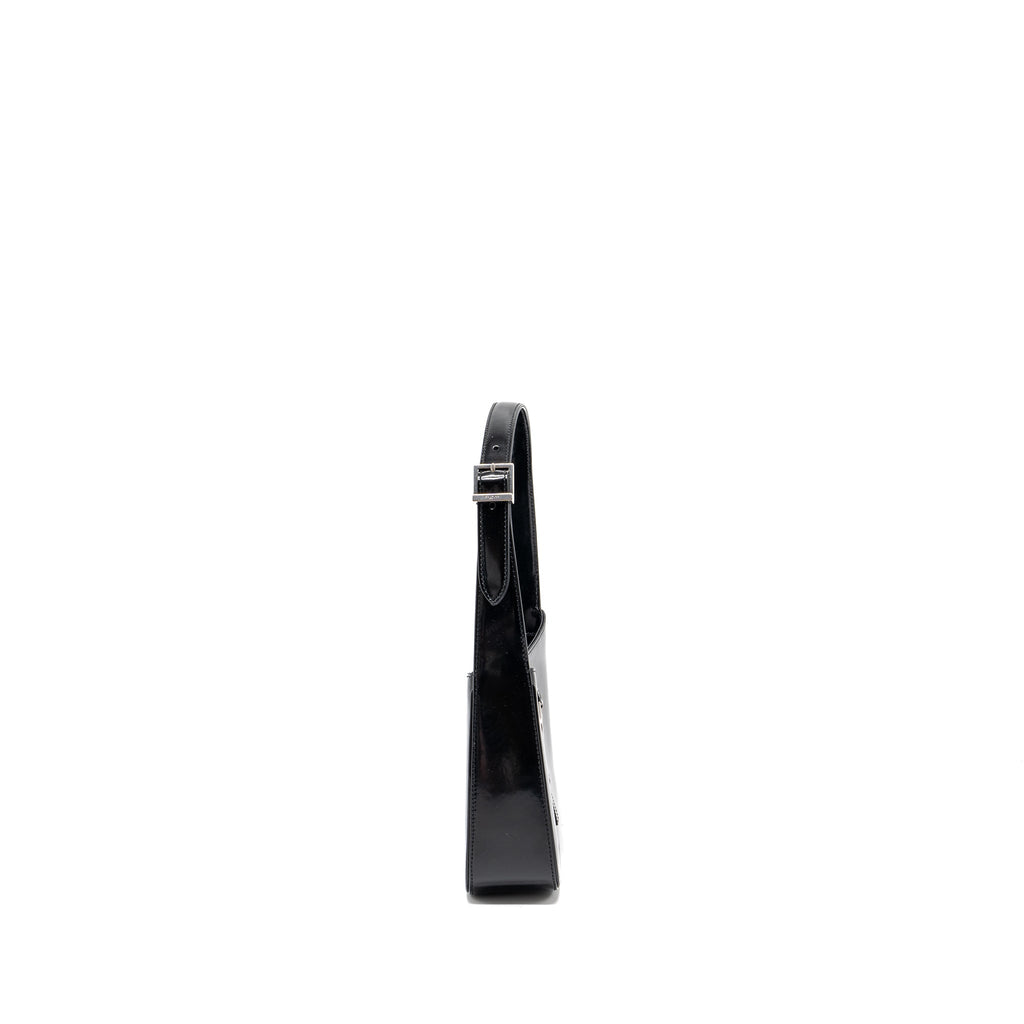 SAINT LAURENT LE 5 A 7 SHINY CALFSKIN BLACK SHW