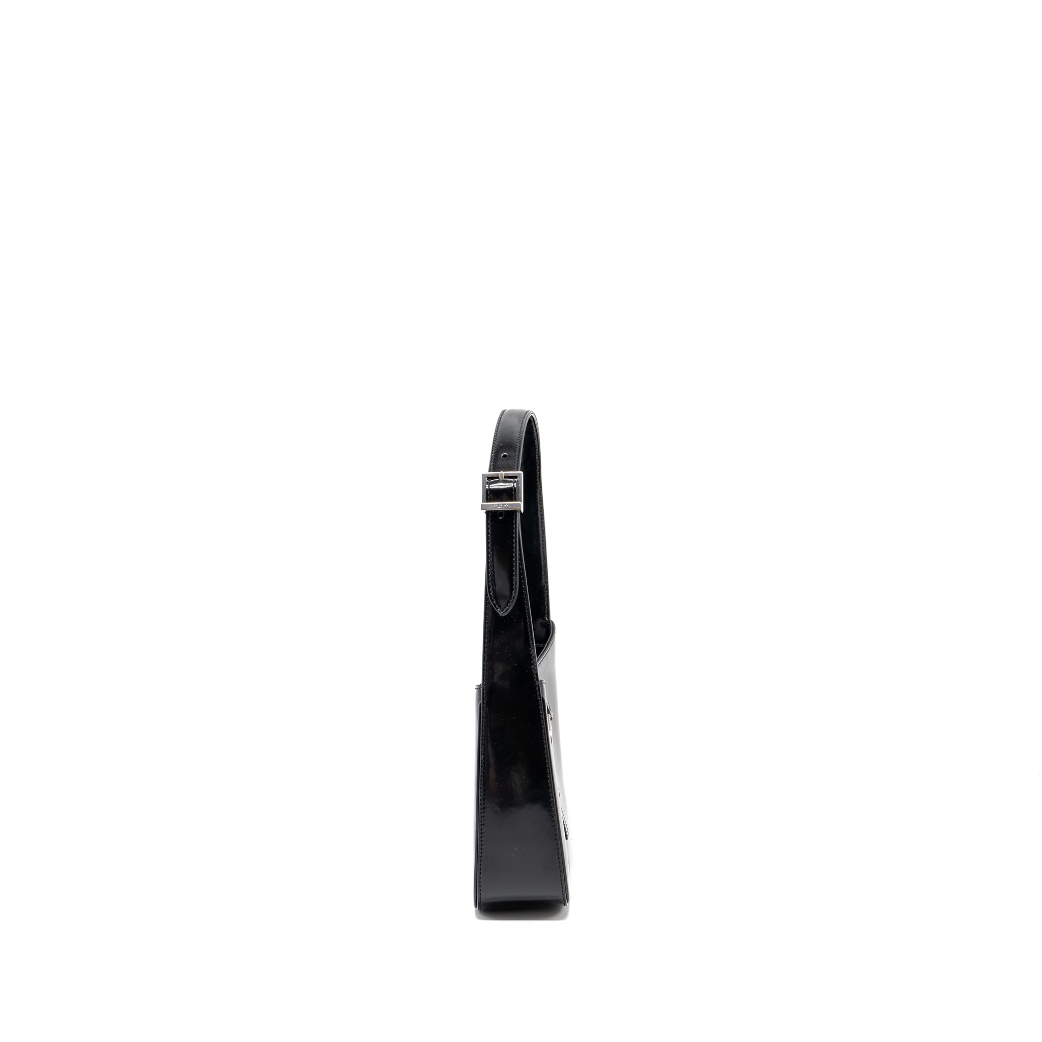 SAINT LAURENT LE 5 A 7 SHINY CALFSKIN BLACK SHW