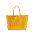 GOYARD SAINT LOUIS PM TOTE BAG GOYARDINE CANVAS / CALFSKIN YELLOW SHW