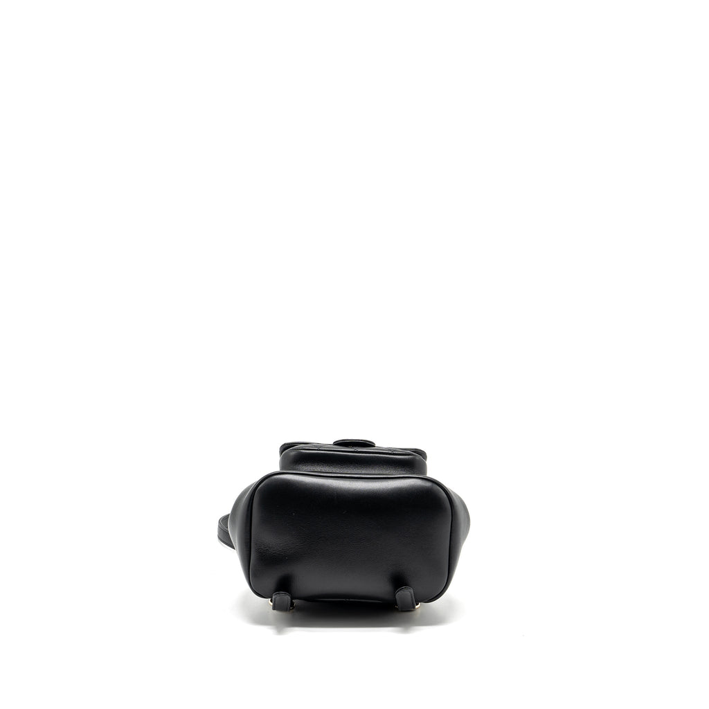 CHANEL 24P MINI DUMA BACKPACK CALFSKIN BLACK LGHW (MICROCHIP)