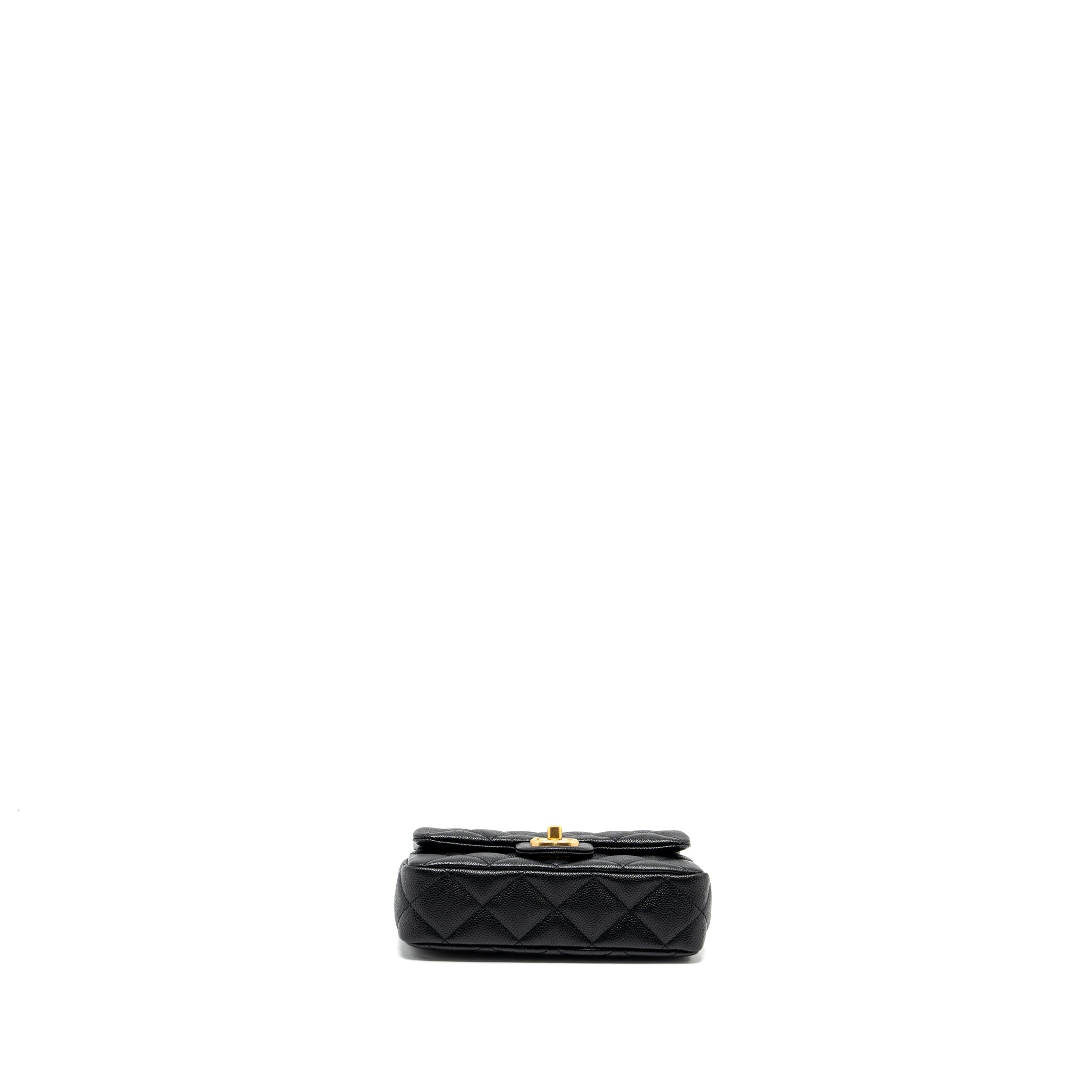 CHANEL 23P MINI COCO LOVE FLAP BAG CAVIAR BLACK GHW (MICROCHIP)