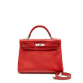HERMES KELLY 32 CLEMENCE RED SHW