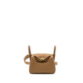 HERMES MINI LINDY CLEMENCE BISCUIT GHW