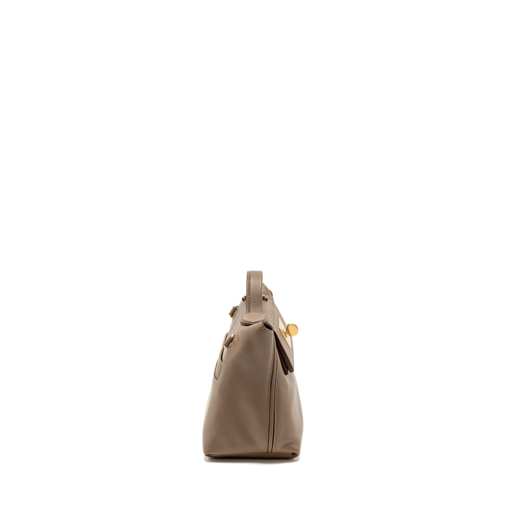 HERMES MINI 2424 24/24-21 BAG EVERCOLOR/SWIFT ETOUPE GHW