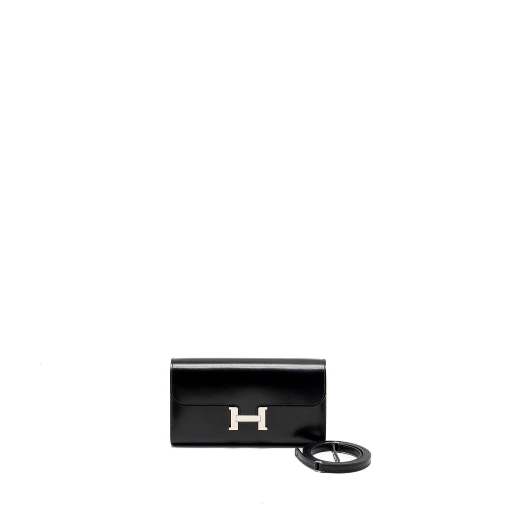 HERMES CONSTANCE TO GO BOX CALFSKIN BLACK SHW