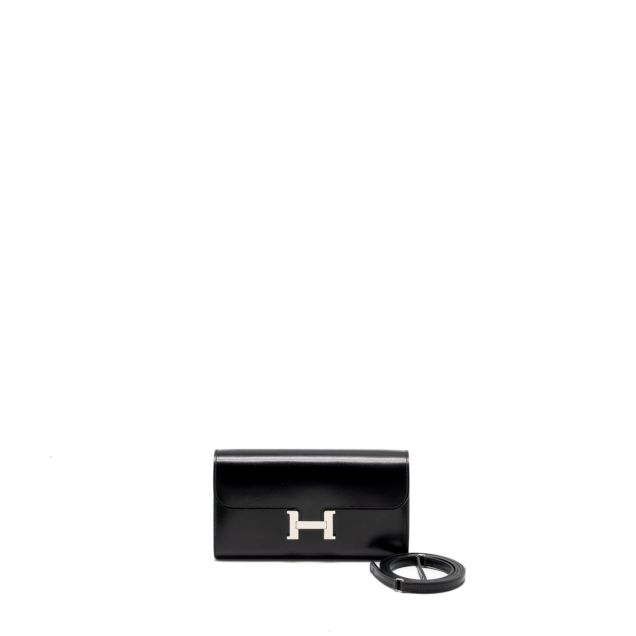 HERMES CONSTANCE TO GO BOX CALFSKIN BLACK SHW