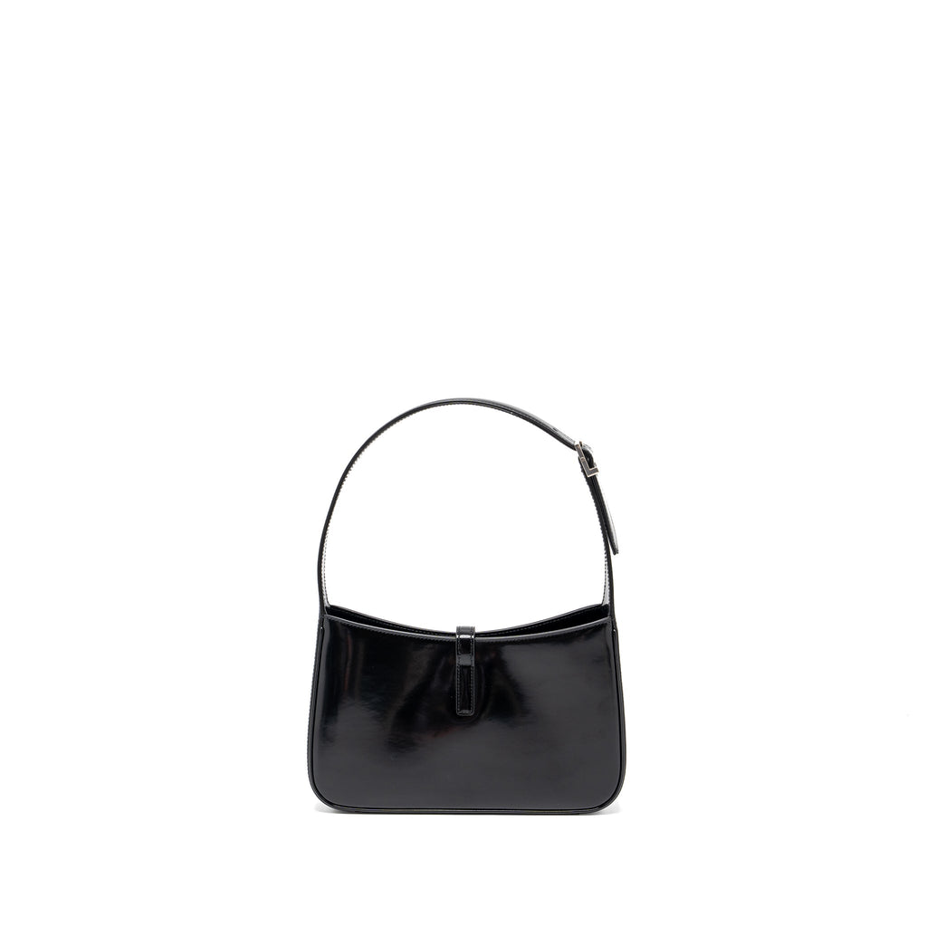 SAINT LAURENT LE 5 A 7 SHINY CALFSKIN BLACK SHW