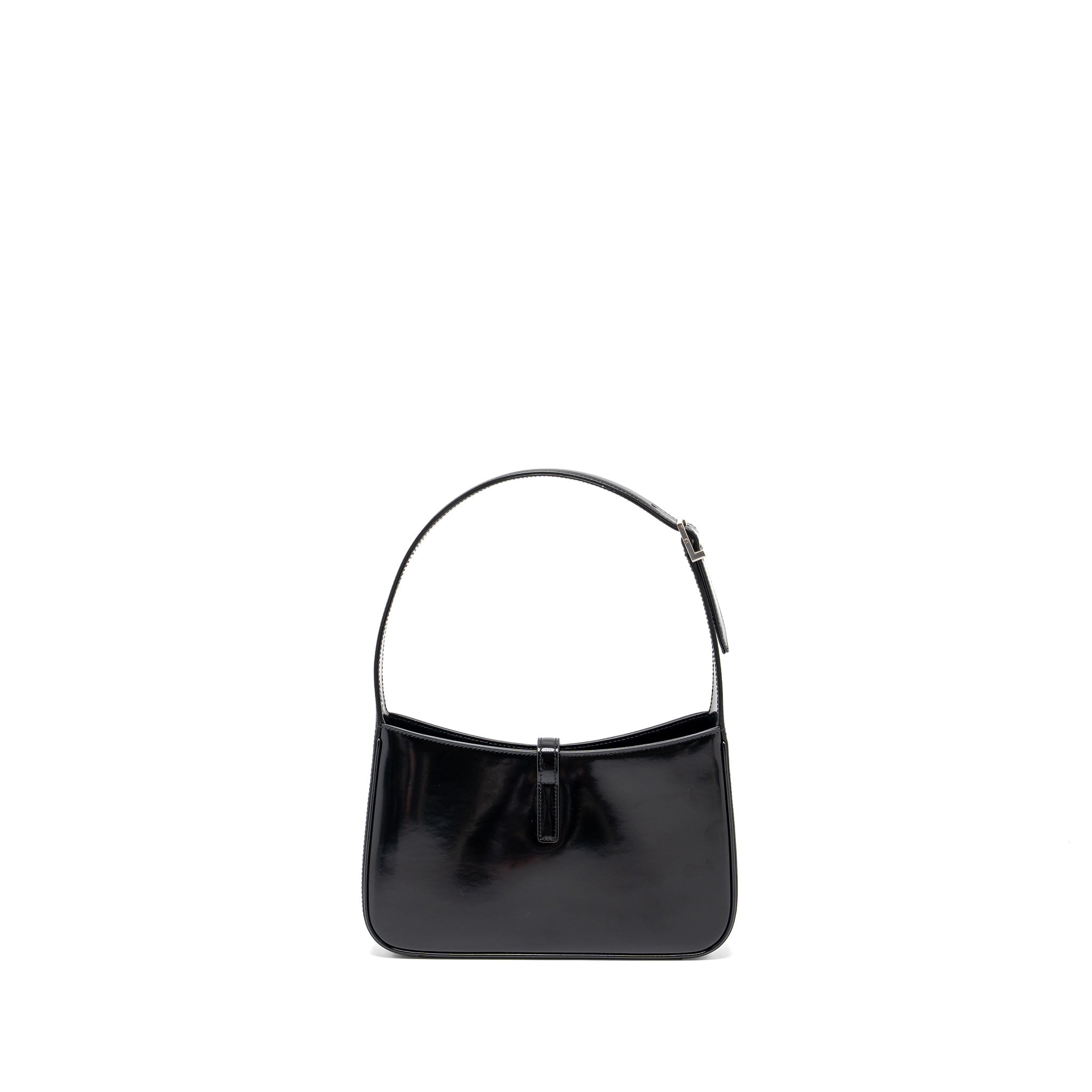 SAINT LAURENT LE 5 A 7 SHINY CALFSKIN BLACK SHW