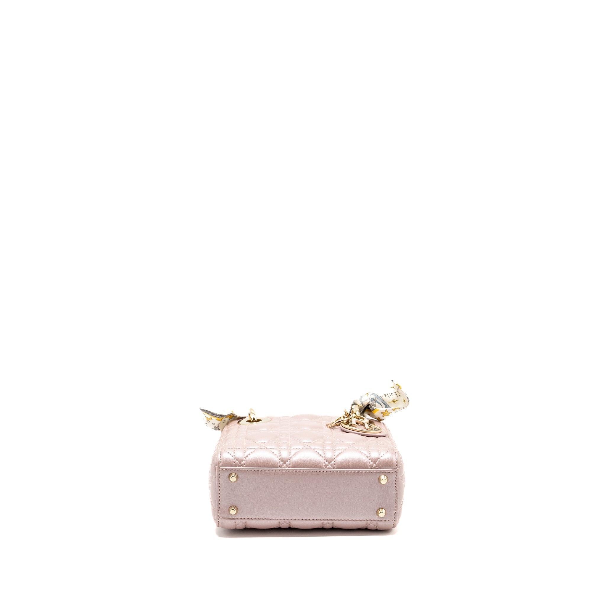 DIOR MINI LADY DIOR LAMBSKIN LOTUS PINK LGHW