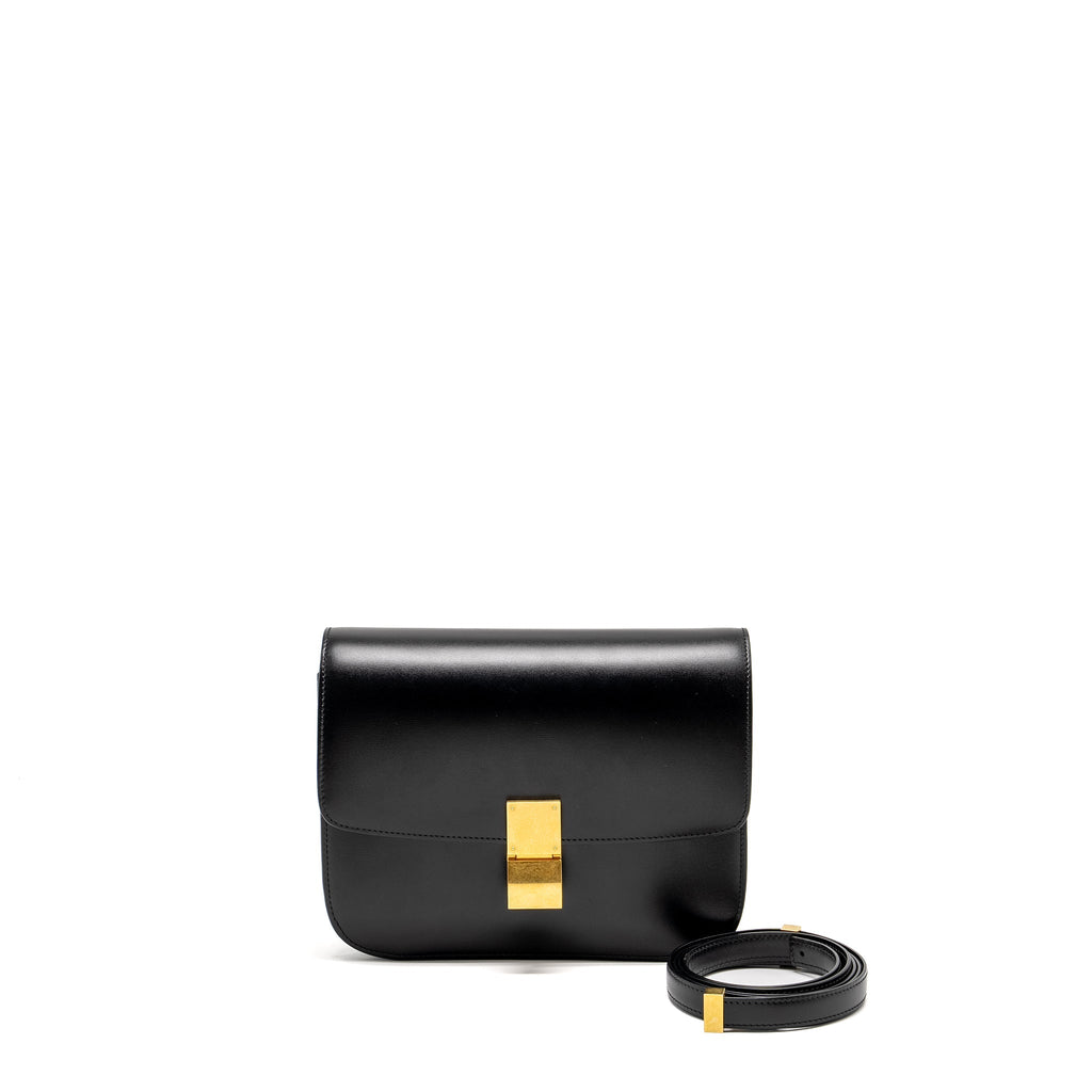 CELINE MEDIUM CLASSIC BOX BAG CALFSKIN BLACK GHW