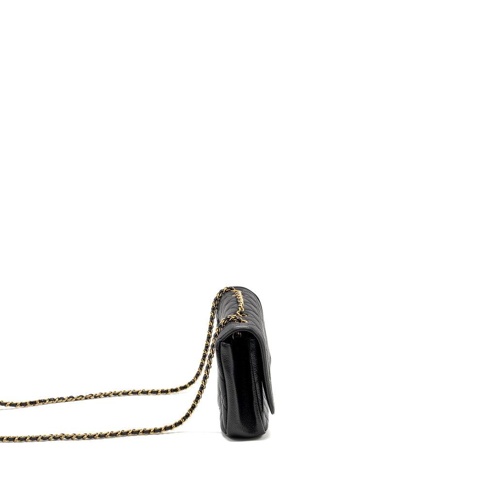 CHANEL FILIGREE FLAP BAG CAVIAR BLACK GHW