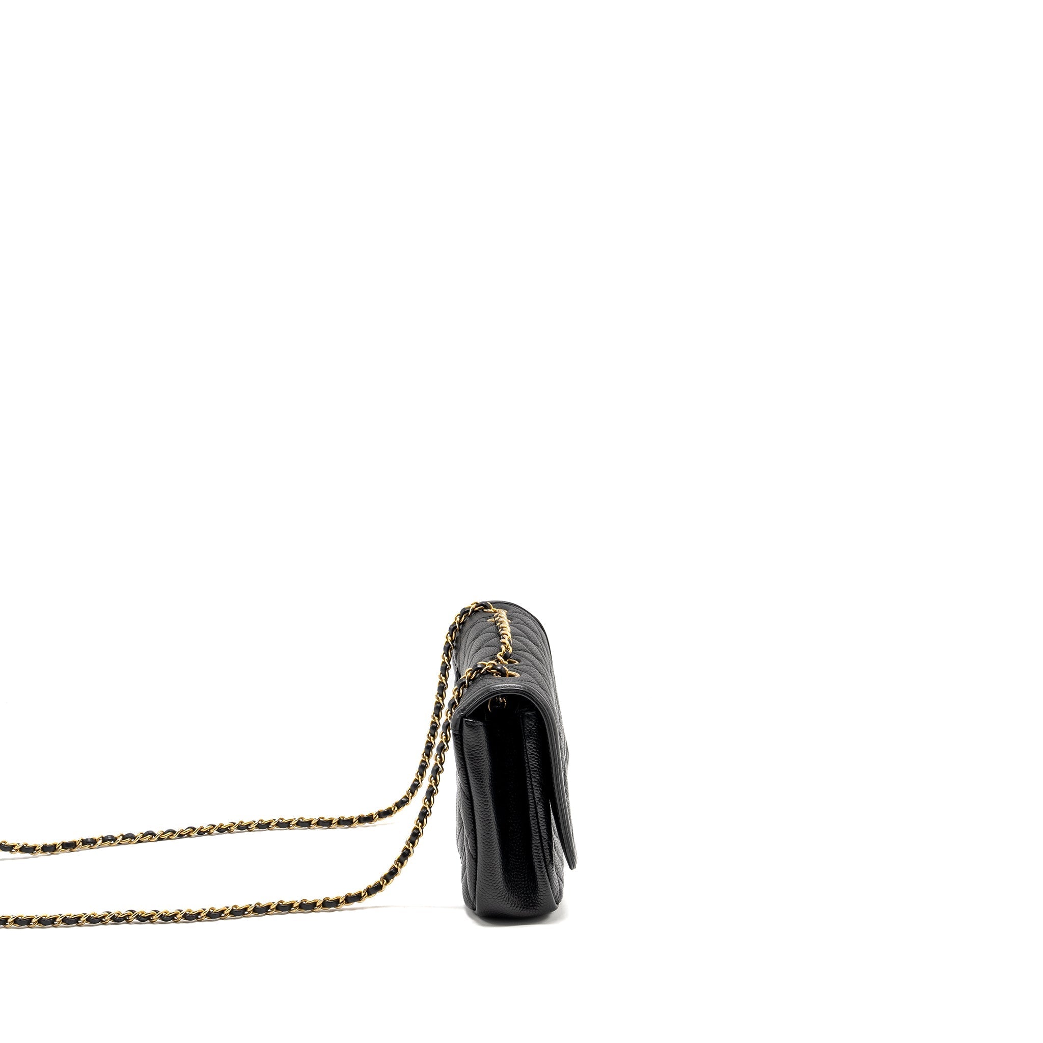 CHANEL FILIGREE FLAP BAG CAVIAR BLACK GHW
