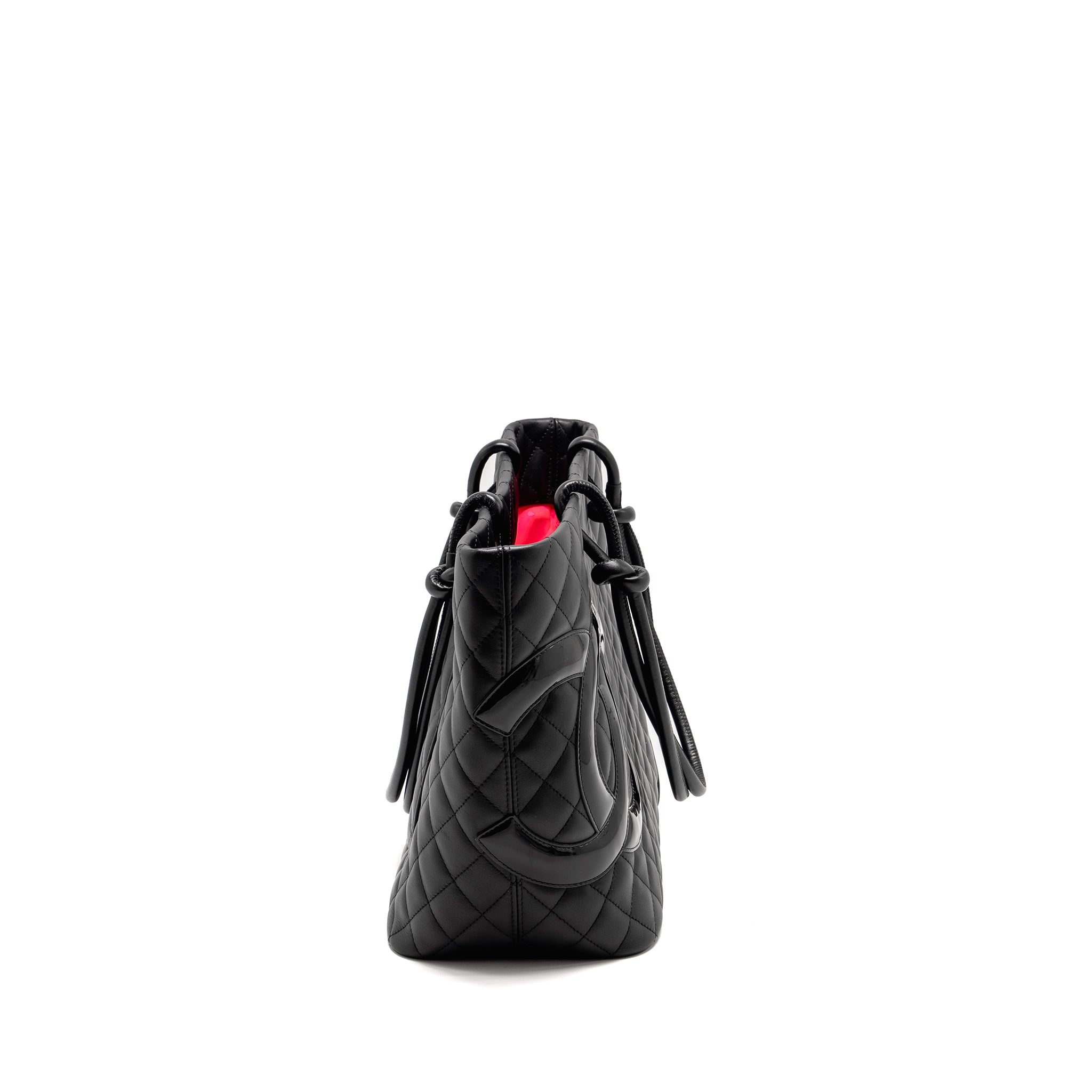 CHANEL CAMBON LIGNE TOTE BAG CALFSKIN BLACK SHW