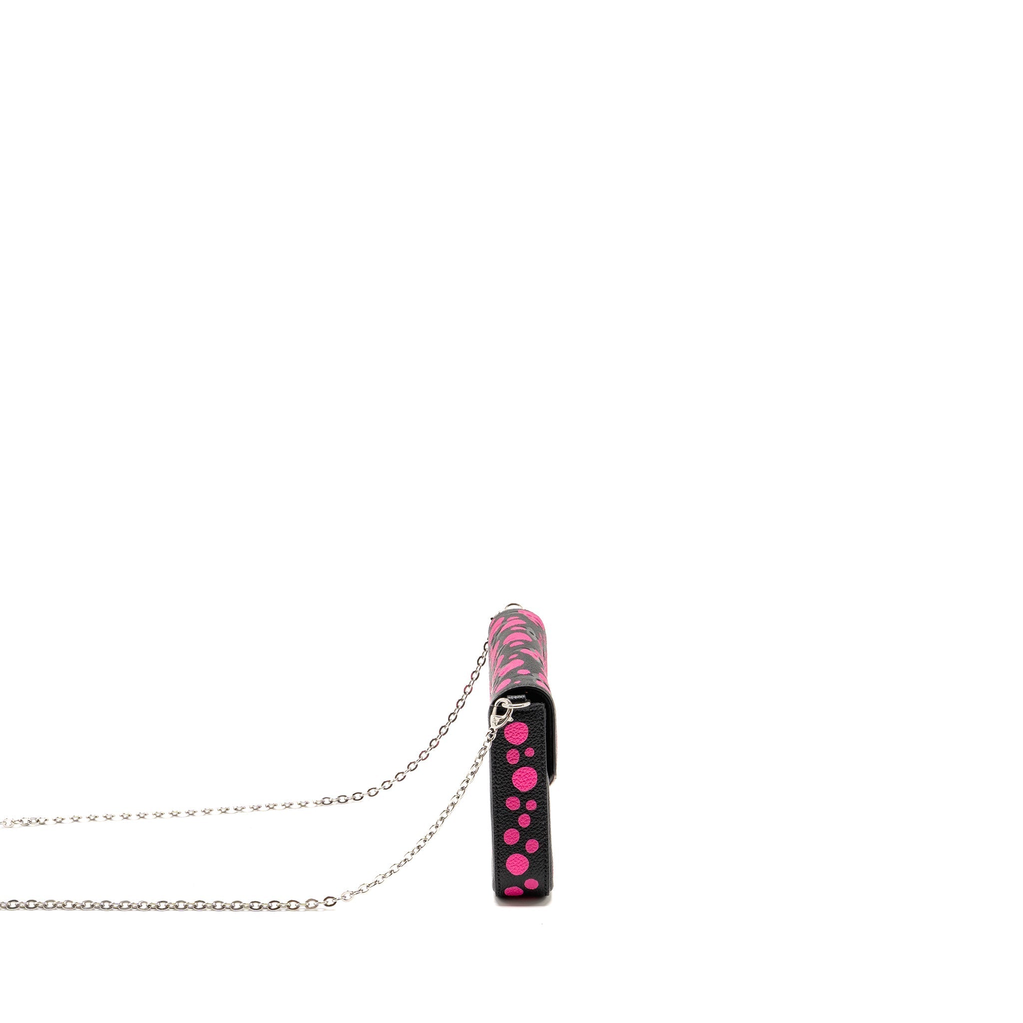 LOUIS VUITTON YAYOI KUSAMA FELICIE POCHETTE MONOGRAM EMPREINTE LEATHER BLACK/PINK SHW