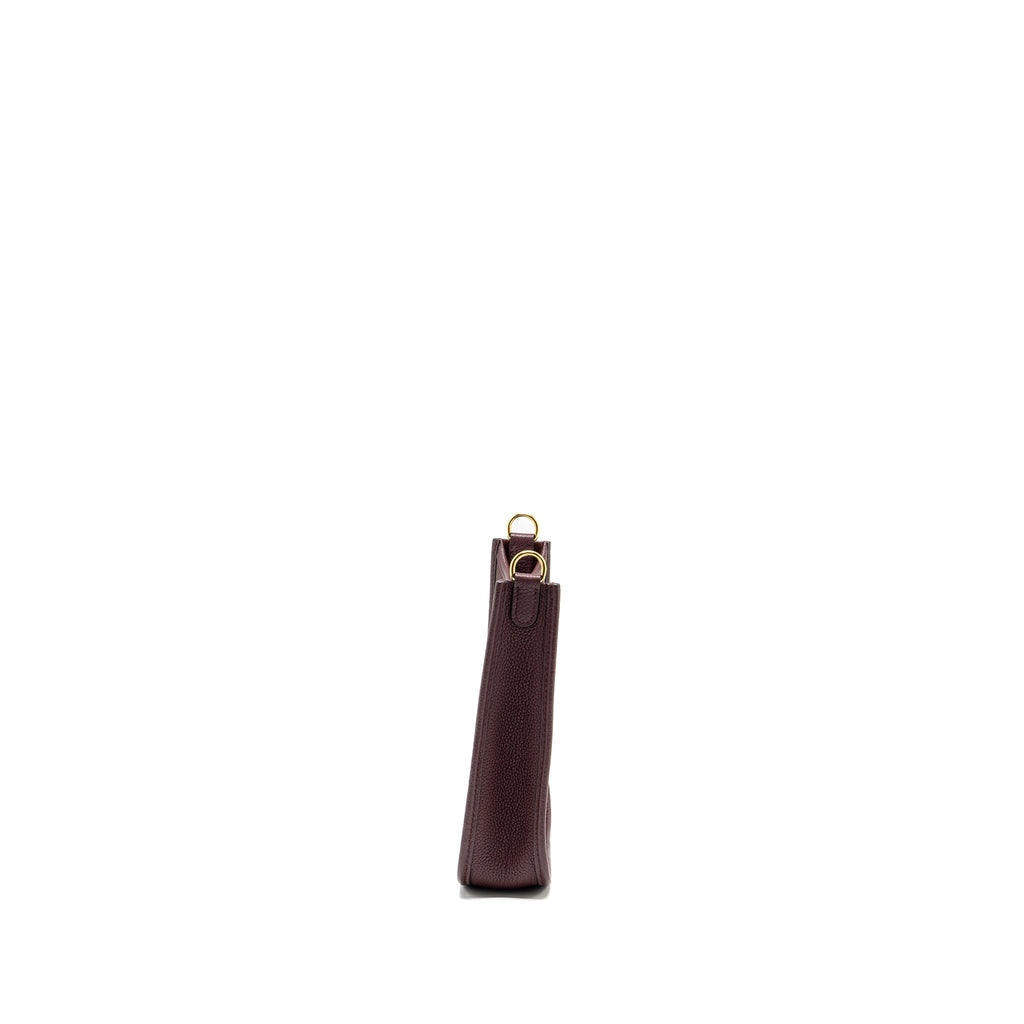 HERMES MINI EVELYNE TAURILLON MAURICE BORDEAUX GHW